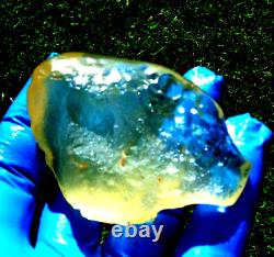 Libyan Desert Glass Meteorite Tektite impact Dimples (460 crt) Soft Flat Gem