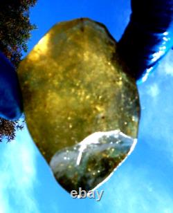 Libyan Desert Glass Meteorite Tektite impact Dimples (465 crt) yellow nice Gem