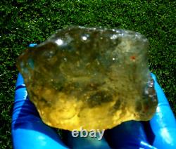 Libyan Desert Glass Meteorite Tektite impact Dimples (775 ct)dimples Green Gem