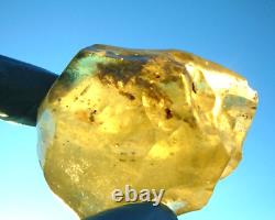 Libyan Desert Glass Meteorite Tektite impact Dimples (820 crt) Dark inside Gem