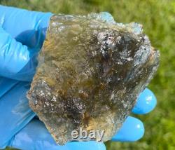 Libyan Desert Glass Meteorite Tektite impact specimen(1000 crt)Super Gem Dark