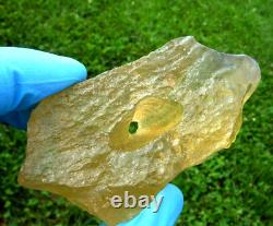 Libyan Desert Glass Meteorite Tektite impact specimen(1055 ct)Big Natural Hole