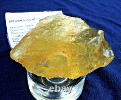 Libyan Desert Glass Meteorite Tektite impact specimen(1055 ct)Big Natural Hole