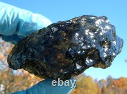 Libyan Desert Glass Meteorite Tektite impact specimen(1077 crt) Dark Black Gem