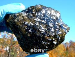 Libyan Desert Glass Meteorite Tektite impact specimen(1077 crt) Dark Black Gem