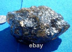 Libyan Desert Glass Meteorite Tektite impact specimen(1077 crt) Dark Black Gem