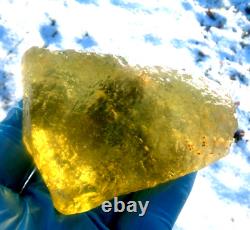 Libyan Desert Glass Meteorite Tektite impact specimen(1100 crt)Fully Green Gem