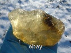 Libyan Desert Glass Meteorite Tektite impact specimen(1100 crt) Soft Dark Gem