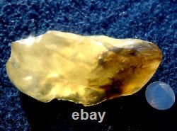 Libyan Desert Glass Meteorite Tektite impact specimen(1100 crt) Soft Dark Gem