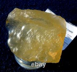 Libyan Desert Glass Meteorite Tektite impact specimen(1190 ct)Dimples Gem A+