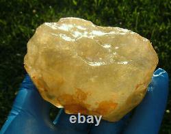 Libyan Desert Glass Meteorite Tektite impact specimen(1200 crt) Natural Hole