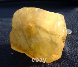 Libyan Desert Glass Meteorite Tektite impact specimen(1200 crt) Natural Hole