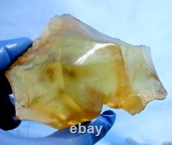 Libyan Desert Glass Meteorite Tektite impact specimen(1225 ct)Flat Soft yellow