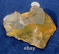 Libyan Desert Glass Meteorite Tektite impact specimen(1225 ct)Flat Soft yellow