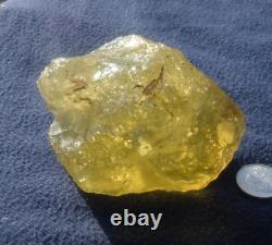 Libyan Desert Glass Meteorite Tektite impact specimen(1250 crt)Yellow Gem AAAA