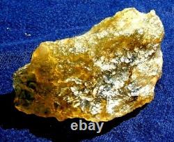 Libyan Desert Glass Meteorite Tektite impact specimen(1300 crt)Dimples Gem Rare