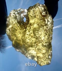 Libyan Desert Glass Meteorite Tektite impact specimen(1300 ct)Cristobalite Hole