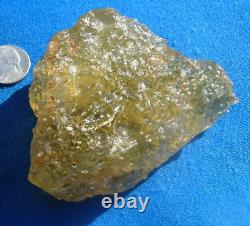 Libyan Desert Glass Meteorite Tektite impact specimen(1300 ct)Cristobalite Hole