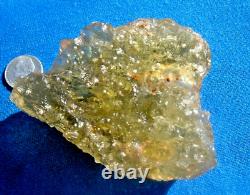 Libyan Desert Glass Meteorite Tektite impact specimen(1300 ct)Cristobalite Hole