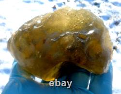 Libyan Desert Glass Meteorite Tektite impact specimen(1300 ct)Dimples Dark Gem