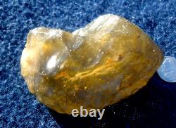 Libyan Desert Glass Meteorite Tektite impact specimen(1300 ct)Dimples Dark Gem