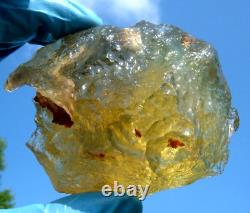 Libyan Desert Glass Meteorite Tektite impact specimen(1310 ct)Dimples Dark Gem