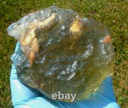 Libyan Desert Glass Meteorite Tektite impact specimen(1310 ct)Dimples Dark Gem