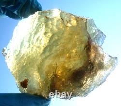 Libyan Desert Glass Meteorite Tektite impact specimen(1310 ct)Dimples Dark Gem