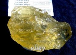 Libyan Desert Glass Meteorite Tektite impact specimen(1330 crt)Big Gem AAAAA+