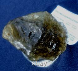 Libyan Desert Glass Meteorite Tektite impact specimen(1380 crt)BlackDark Green