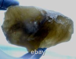 Libyan Desert Glass Meteorite Tektite impact specimen(1380 crt)BlackDark Green