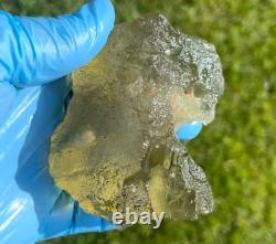 Libyan Desert Glass Meteorite Tektite impact specimen(1625 crt)Super Gem Green