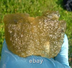 Libyan Desert Glass Meteorite Tektite impact specimen(1625 crt)Super Gem Green