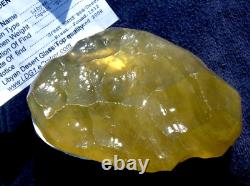 Libyan Desert Glass Meteorite Tektite impact specimen(1630 crt) Super Green Gem