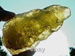 Libyan Desert Glass Meteorite Tektite impact specimen(1630 crt)dimples (0.3 Kg)