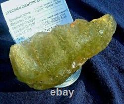 Libyan Desert Glass Meteorite Tektite impact specimen(1630 crt)dimples (0.3 Kg)