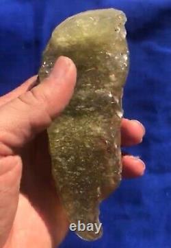 Libyan Desert Glass Meteorite Tektite impact specimen(1630 crt)dimples (0.3 Kg)