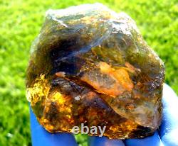 Libyan Desert Glass Meteorite Tektite impact specimen(1650 ct)Dark Green Brown