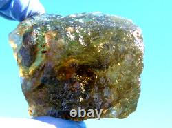 Libyan Desert Glass Meteorite Tektite impact specimen(1650 ct)Dark Green Brown