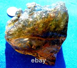 Libyan Desert Glass Meteorite Tektite impact specimen(1650 ct)Dark Green Brown