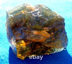 Libyan Desert Glass Meteorite Tektite impact specimen(1650 ct)Dark Green Brown