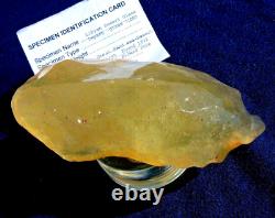 Libyan Desert Glass Meteorite Tektite impact specimen(1710 crt)PreHistoric Tool