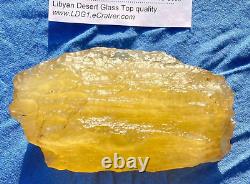 Libyan Desert Glass Meteorite Tektite impact specimen(1800 crt)big yellow Gem