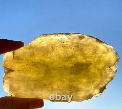 Libyan Desert Glass Meteorite Tektite impact specimen(1800 crt)big yellow Gem