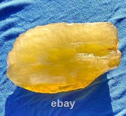 Libyan Desert Glass Meteorite Tektite impact specimen(1800 crt)big yellow Gem