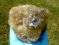 Libyan Desert Glass Meteorite Tektite impact specimen(1870 ct)Big Natural Hole