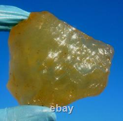 Libyan Desert Glass Meteorite Tektite impact specimen(1960 crt) Dimples yellow