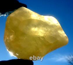 Libyan Desert Glass Meteorite Tektite impact specimen(1960 crt) Dimples yellow