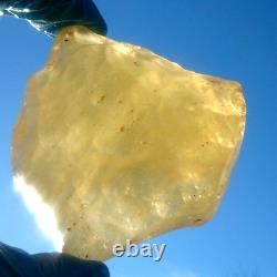 Libyan Desert Glass Meteorite Tektite impact specimen(1960 crt) Dimples yellow