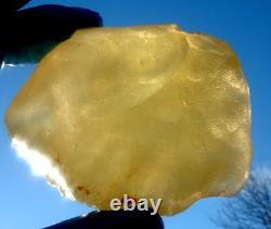 Libyan Desert Glass Meteorite Tektite impact specimen(1960 crt) Dimples yellow